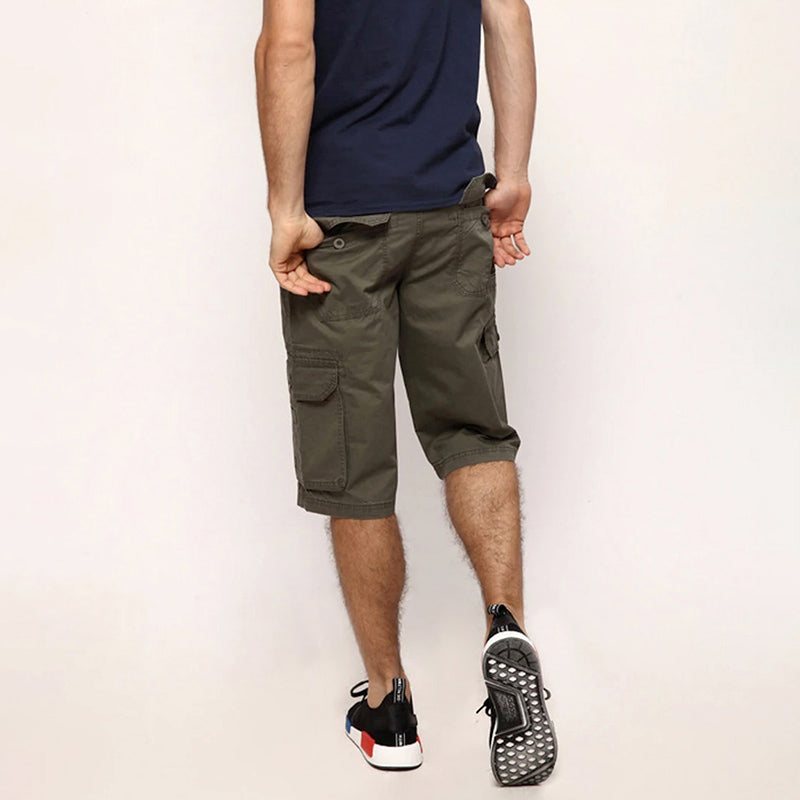 Relaxed Fit Solid Cargo Shorts for Men – Casual Functional Style