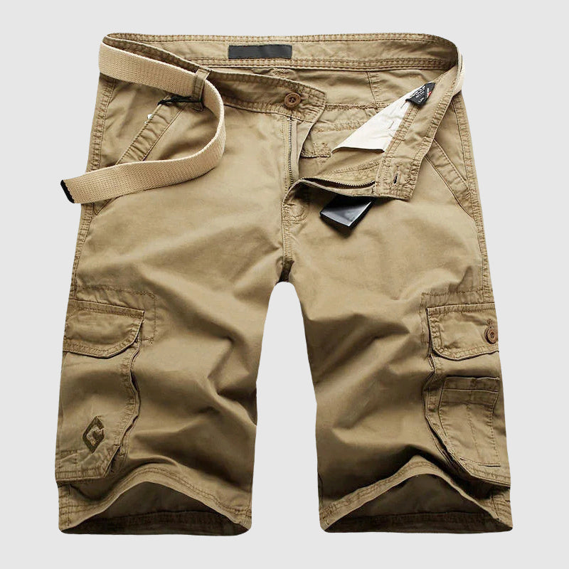 Relaxed Fit Solid Cargo Shorts for Men – Casual Functional Style