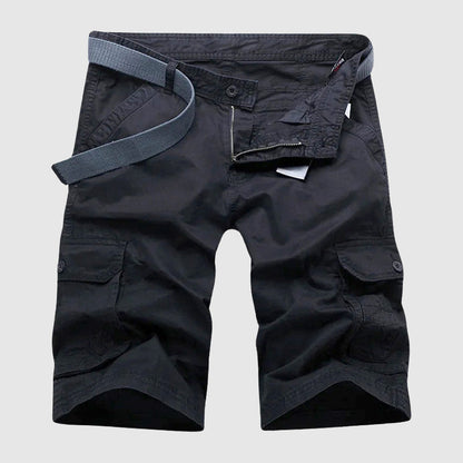 Relaxed Fit Solid Cargo Shorts for Men – Casual Functional Style