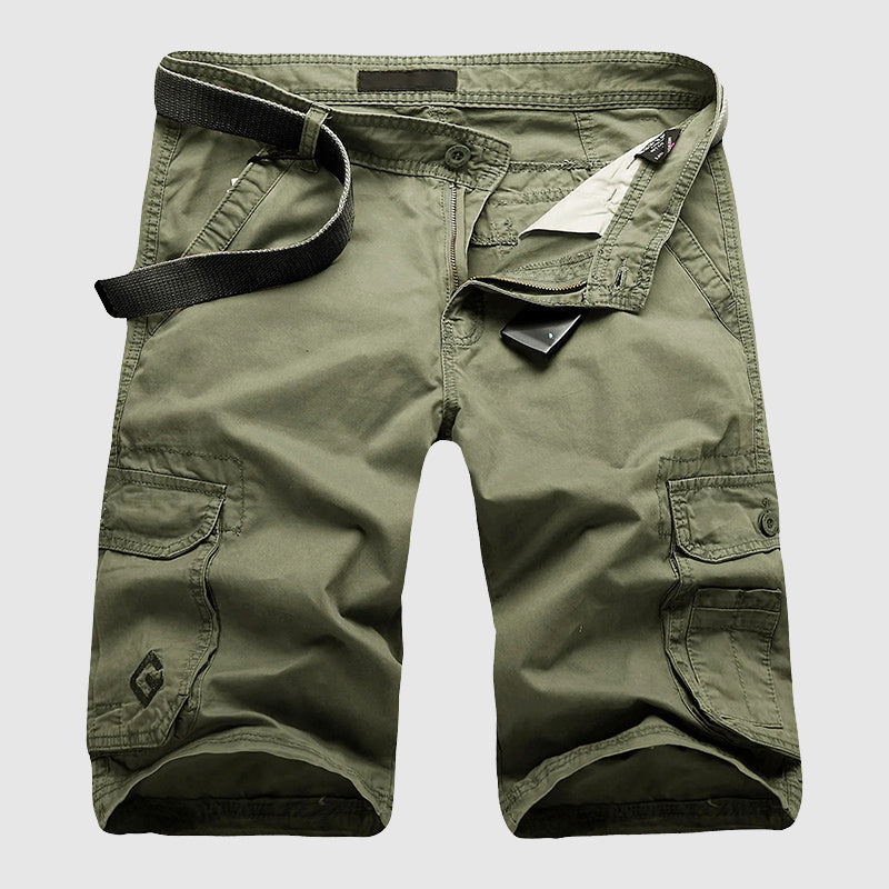 Relaxed Fit Solid Cargo Shorts for Men – Casual Functional Style