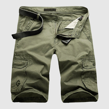Relaxed Fit Solid Cargo Shorts for Men – Casual Functional Style