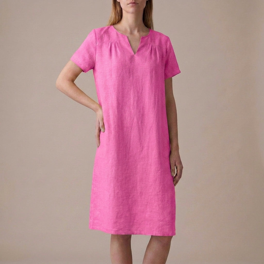 Relaxed Fit Dropped Shoulder Mini Dress for Women – Comfortable Casual Style
