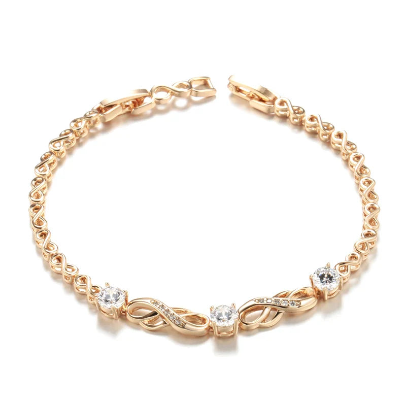 Lily Infinity Link Chain Bracelet | Stone Embellished Bracelet