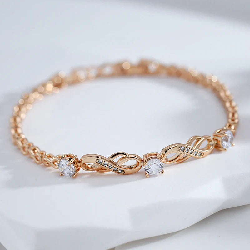 Lily Infinity Link Chain Bracelet | Stone Embellished Bracelet