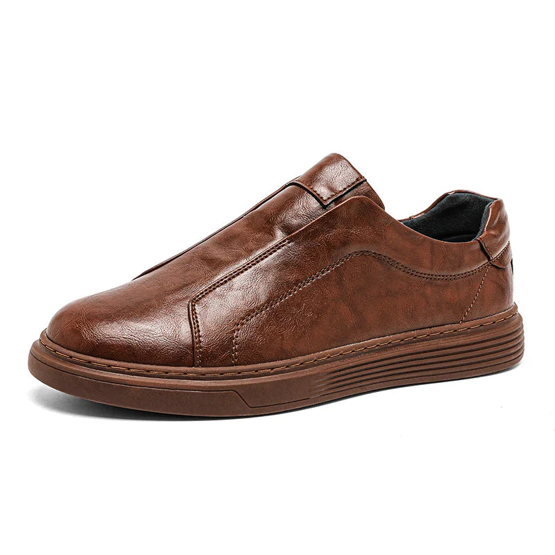 Harry Standard Fit Slip-On Loafers | Ribbed Sole Stitched Slip-On Loafers