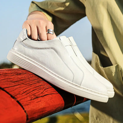 Harry Standard Fit Slip-On Loafers | Ribbed Sole Stitched Slip-On Loafers