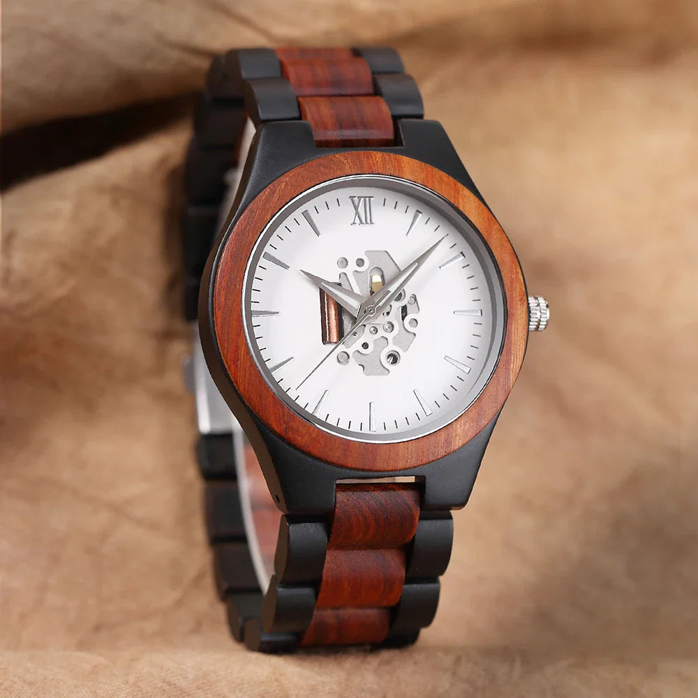 Harry Wood Skeleton Watch | Skeleton Dial Link Bracelet Watch