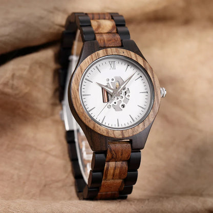 Harry Wood Skeleton Watch | Skeleton Dial Link Bracelet Watch
