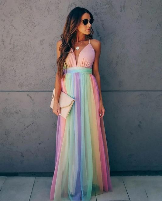 Dress for Women – Maxi Dress – Halterneck – Luxurious Fabric – Airy and Elegant Cut