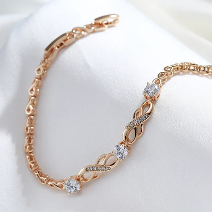 Lily Infinity Link Chain Bracelet | Stone Embellished Bracelet