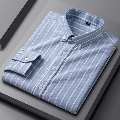 Classic Striped Button-Down Shirt for Men – Smart Everyday Comfort