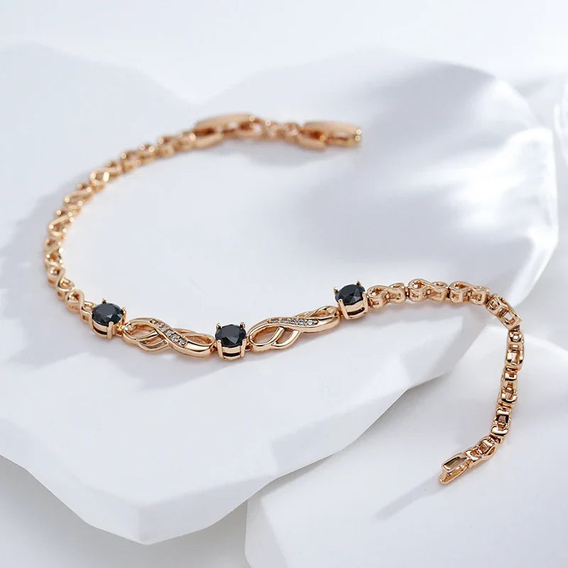 Lily Infinity Link Chain Bracelet | Stone Embellished Bracelet