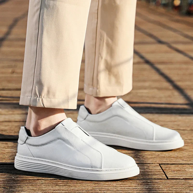 Harry Standard Fit Slip-On Loafers | Ribbed Sole Stitched Slip-On Loafers