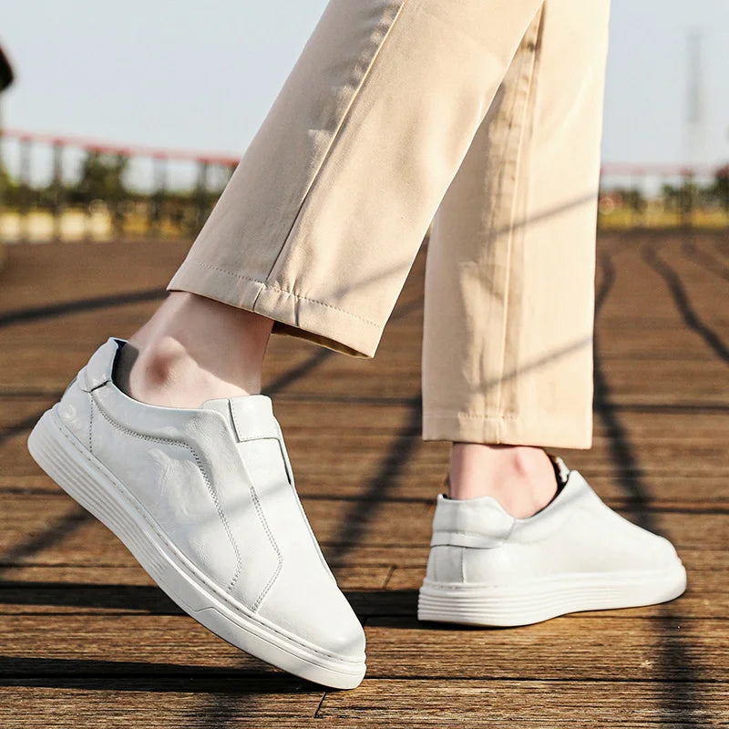 Harry Standard Fit Slip-On Loafers | Ribbed Sole Stitched Slip-On Loafers