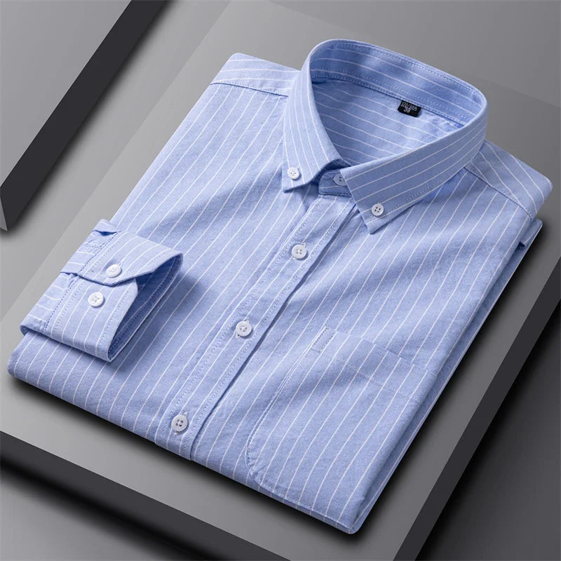 Classic Striped Button-Down Shirt for Men – Smart Everyday Comfort