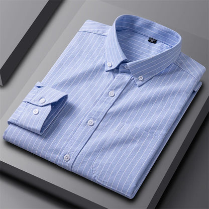 Classic Striped Button-Down Shirt for Men – Smart Everyday Comfort