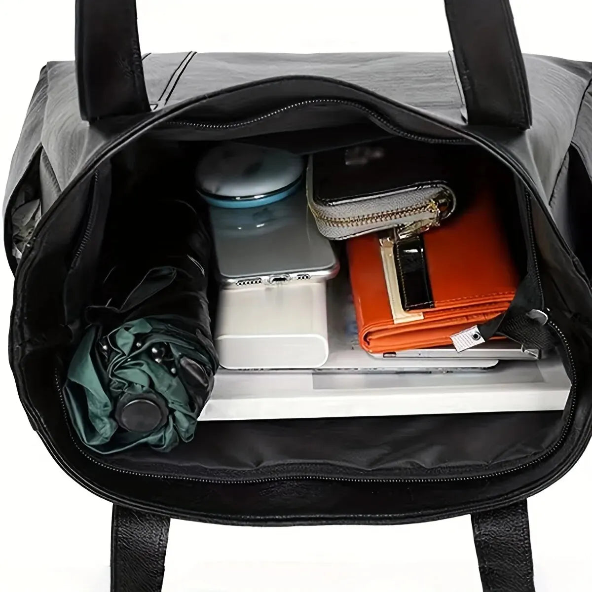 Classic Leather-inspired Tote Bag for Women – Spacious Everyday Elegance