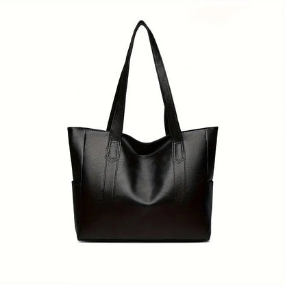 Classic Leather-inspired Tote Bag for Women – Spacious Everyday Elegance