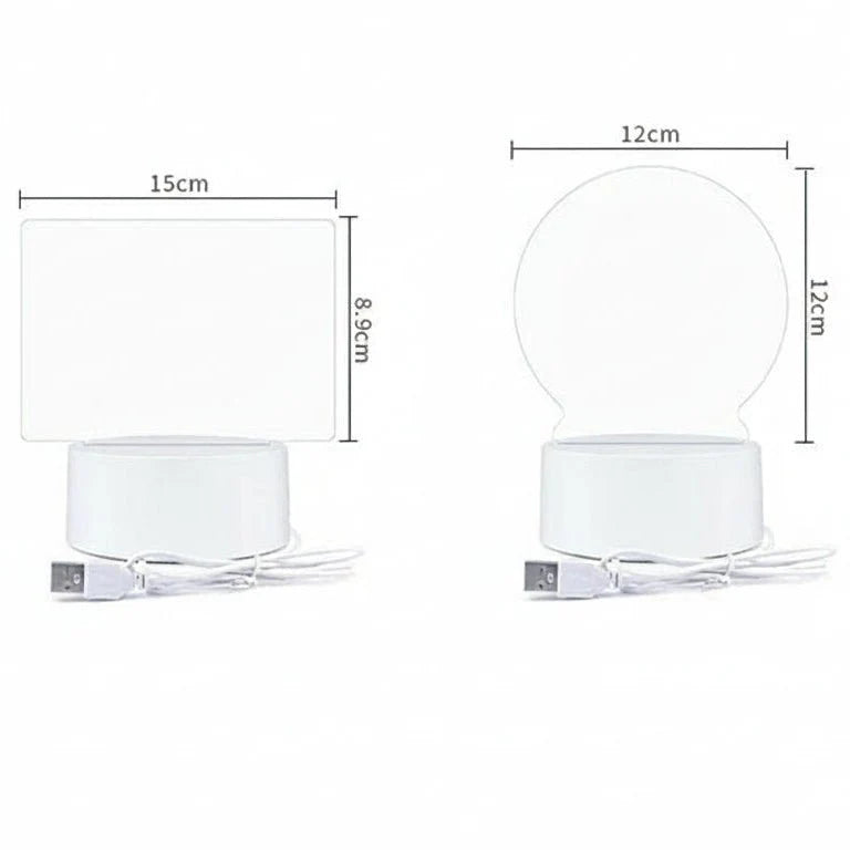 LED Message Board Lamp With Customizable Acrylic Display