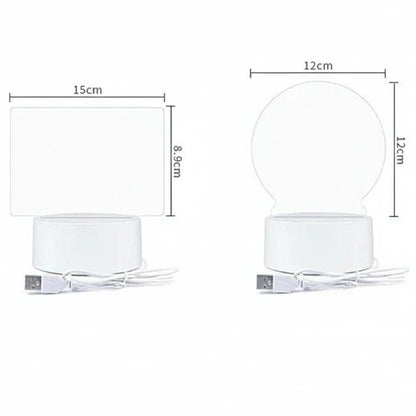 LED Message Board Lamp With Customizable Acrylic Display