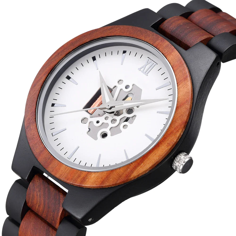 Harry Wood Skeleton Watch | Skeleton Dial Link Bracelet Watch