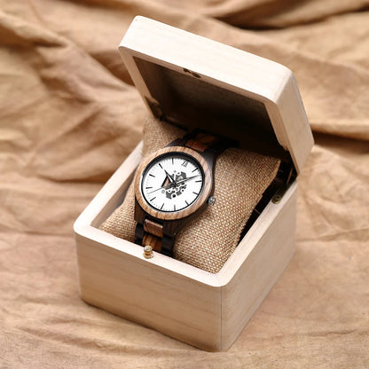 Harry Wood Skeleton Watch | Skeleton Dial Link Bracelet Watch