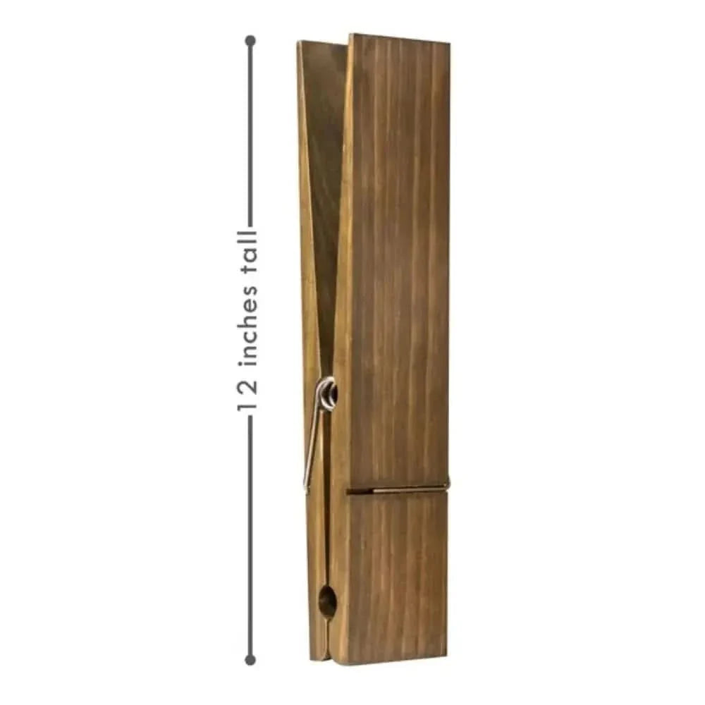 Minimalist Wooden Towel Holder with Metal Clip