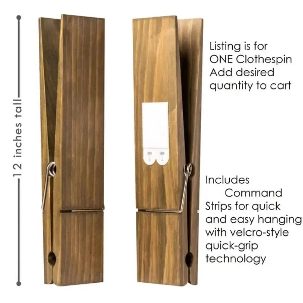 Minimalist Wooden Towel Holder with Metal Clip