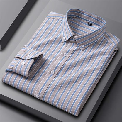 Classic Striped Button-Down Shirt for Men – Smart Everyday Comfort