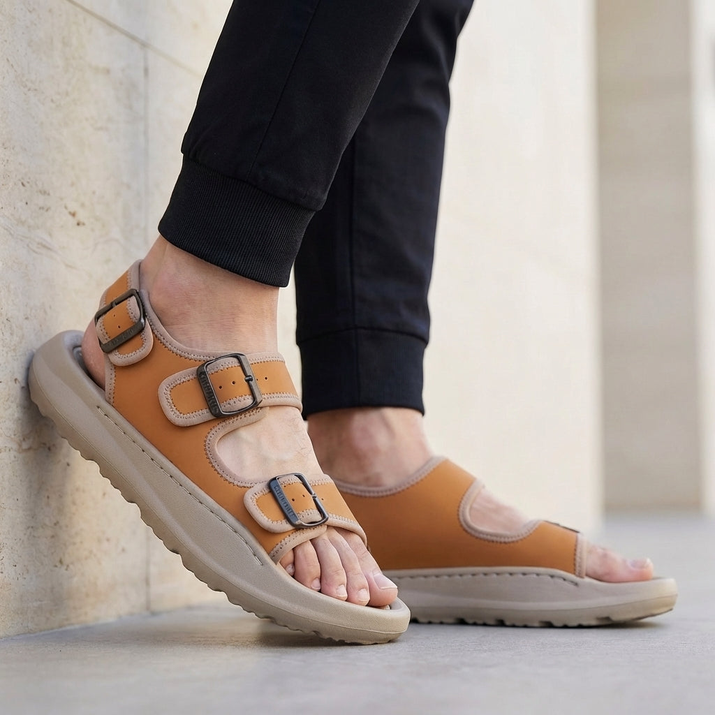 Orthopedic Buckle Sandals for Men – Supportive & Stylish Comfort