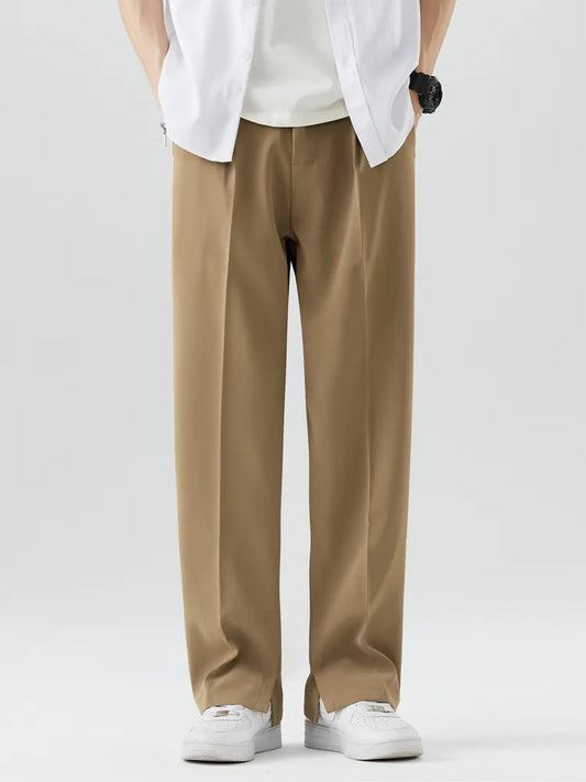 Men's Trousers – Relaxed Fit – Straight Leg – Soft Breathable Material – Smart Casual
