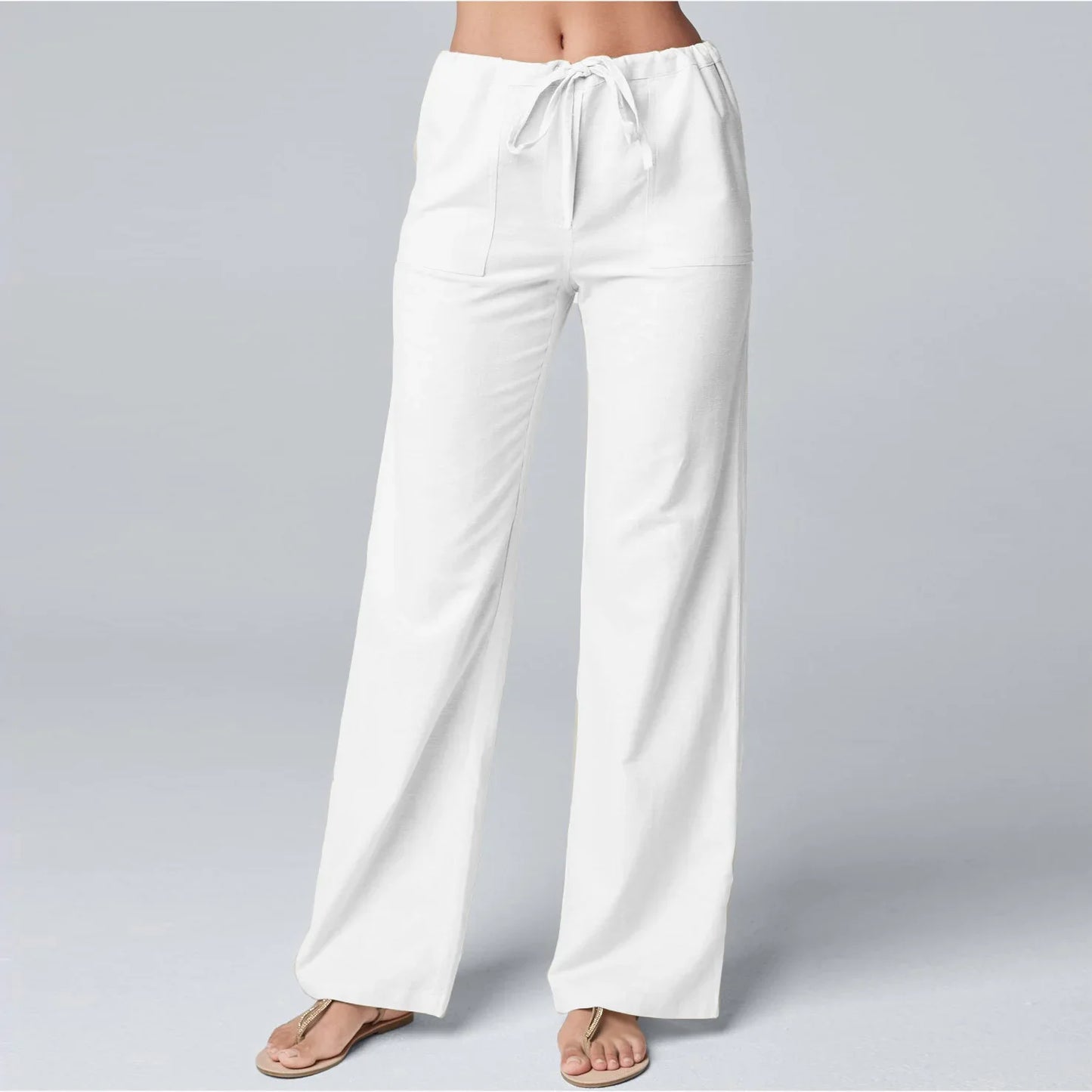 Women's Trousers with Wide Legs – High Waist – Comfortable Fit – Breathable Natural Fabric