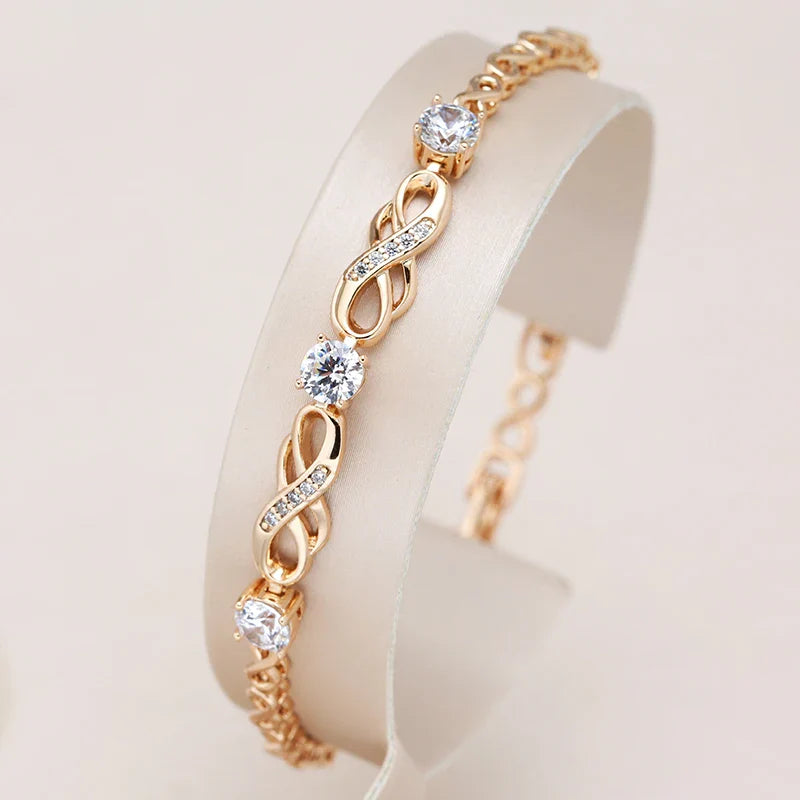 Lily Infinity Link Chain Bracelet | Stone Embellished Bracelet