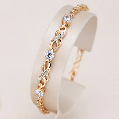 Lily Infinity Link Chain Bracelet | Stone Embellished Bracelet