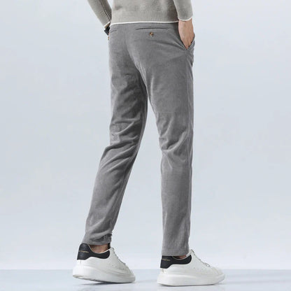 George Relaxed Trousers | Pleated Ribbed Side Pockets Trousers
