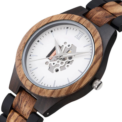 Harry Wood Skeleton Watch | Skeleton Dial Link Bracelet Watch