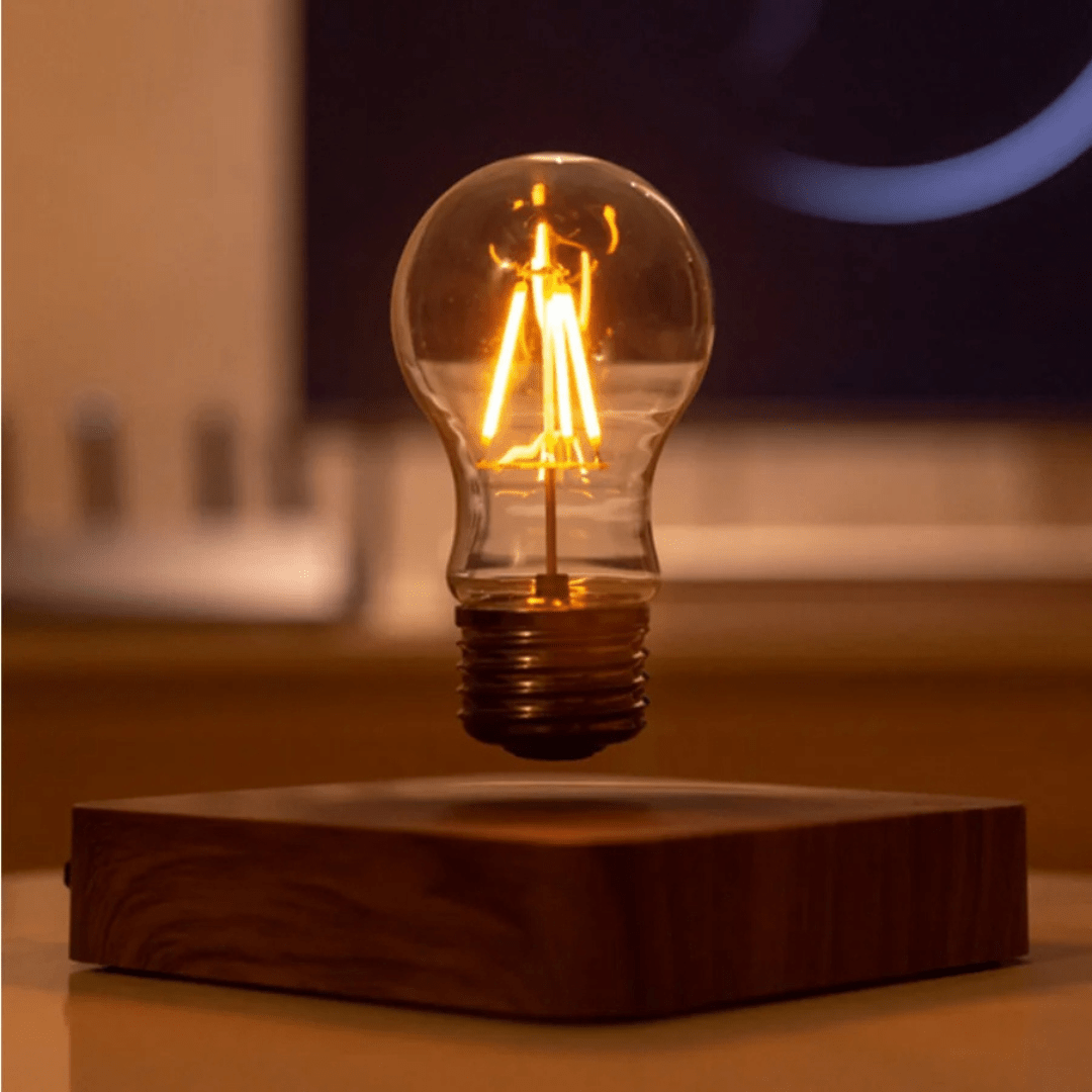 Minimalist Levitating Wooden Base Table Lamp