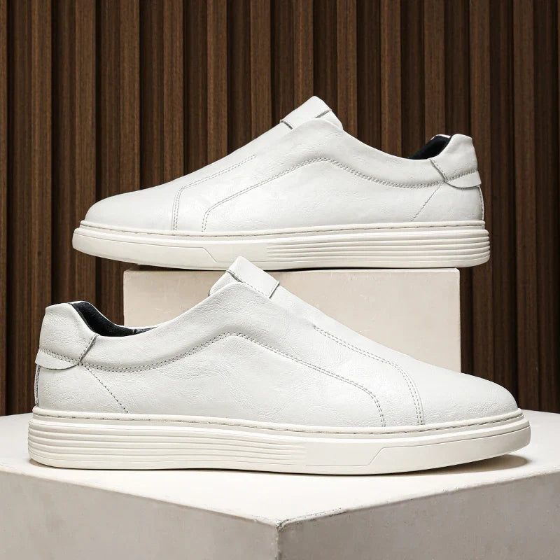 Harry Standard Fit Slip-On Loafers | Ribbed Sole Stitched Slip-On Loafers
