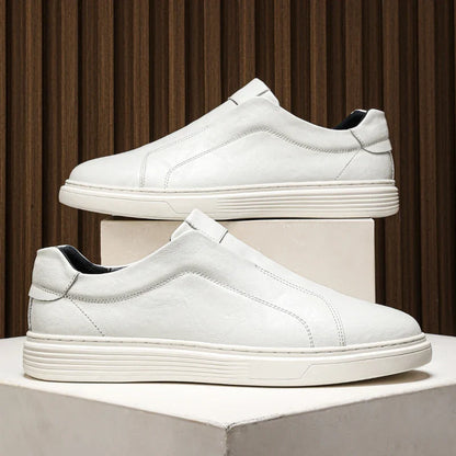 Harry Standard Fit Slip-On Loafers | Ribbed Sole Stitched Slip-On Loafers