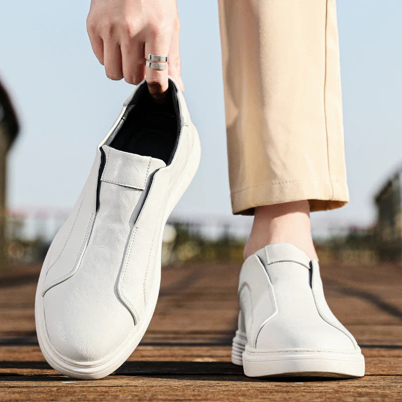 Harry Standard Fit Slip-On Loafers | Ribbed Sole Stitched Slip-On Loafers