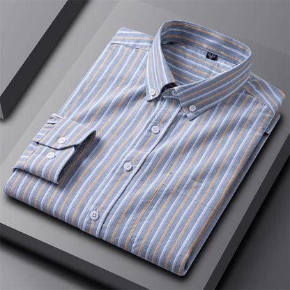 Classic Striped Button-Down Shirt for Men – Smart Everyday Comfort