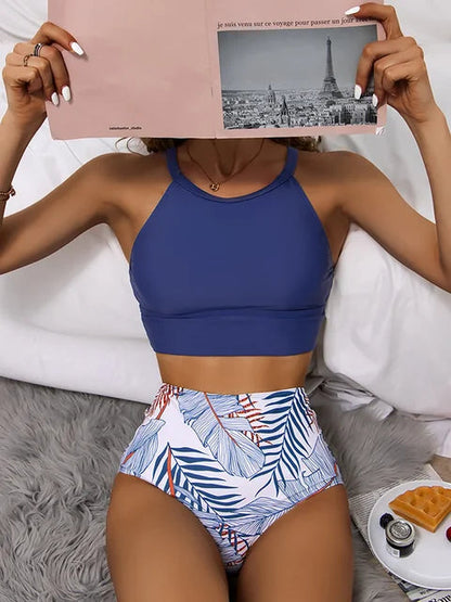 Women's Bikini Set – Halterneck Top – High Waist – Stretchable and Breathable Comfort
