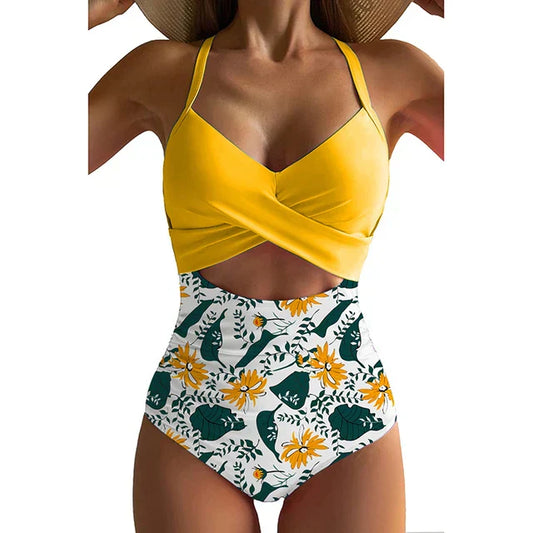 Swimsuit for Women – Tailored Fit – Cross-front – Waist Cut-out – Breathable Fabric