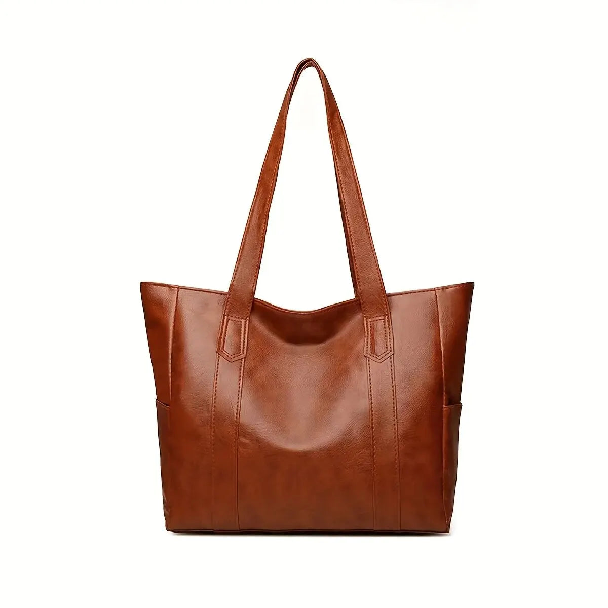 Classic Leather-inspired Tote Bag for Women – Spacious Everyday Elegance