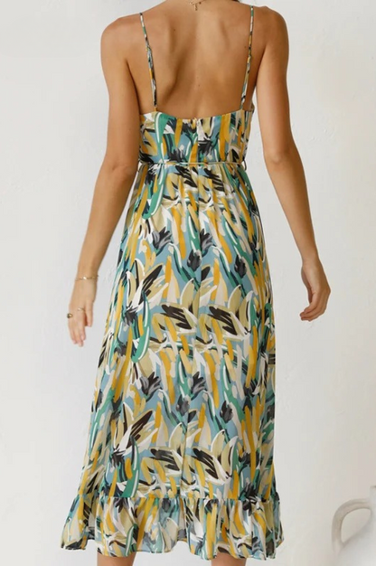 Women's Midi Summer Dress - Sleeveless - Spaghetti Straps - Light and Airy Fit