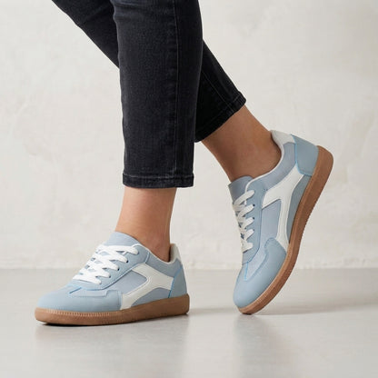 Color Block Lace-Up Sneakers for Women – Stylish & Comfortable