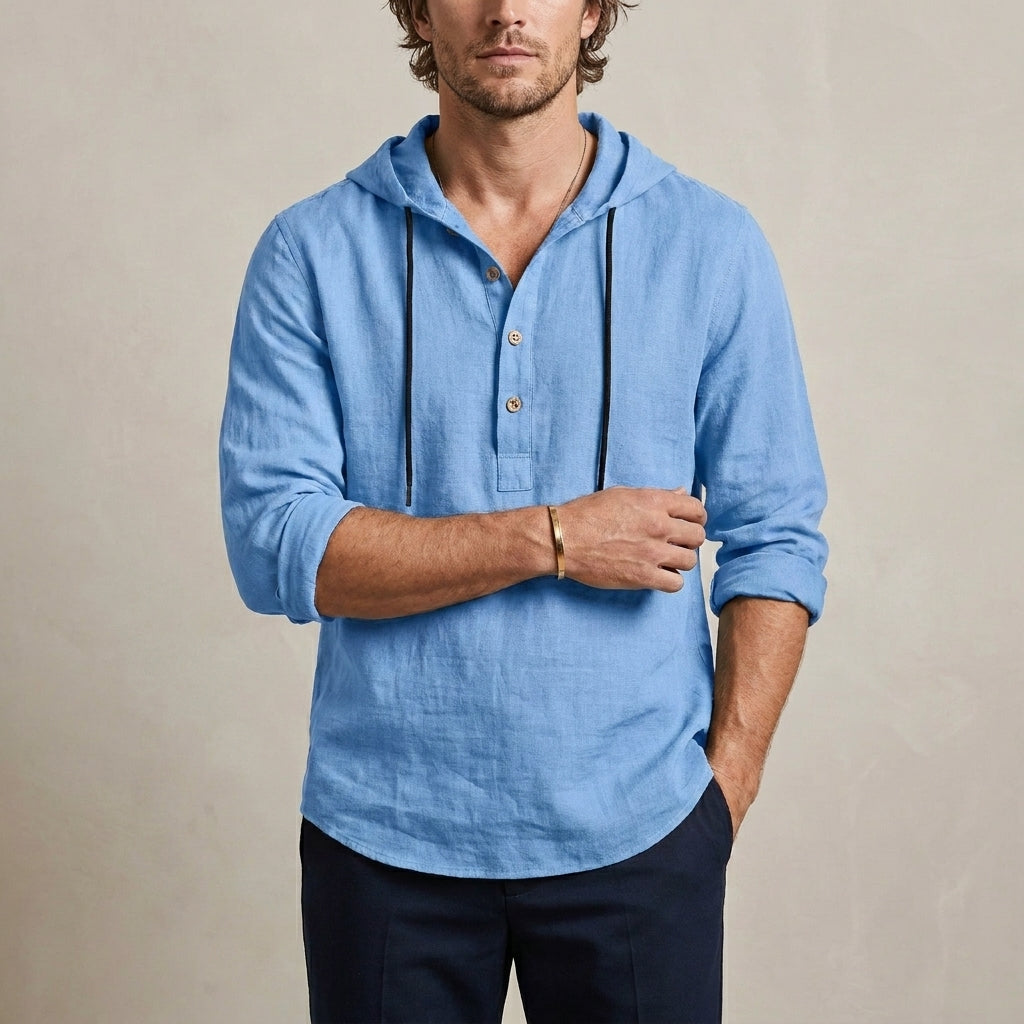 Relaxed Fit Hoodie Shirt for Men – Casual Comfort & Style