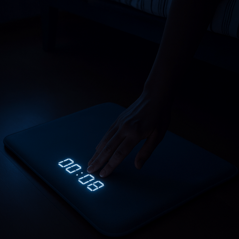 Minimalist Rug Alarm Clock with Pressure Sensor