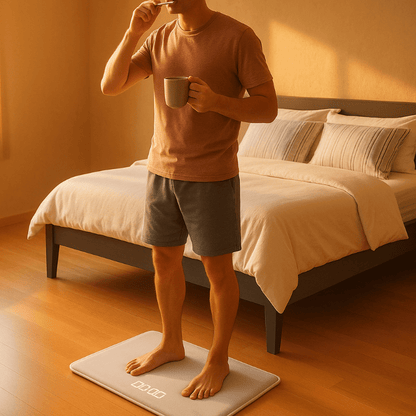 Minimalist Rug Alarm Clock with Pressure Sensor