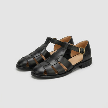 Ankle-Strap Buckled Caged Fisherman Sandals for Women – Stylish & Comfortable